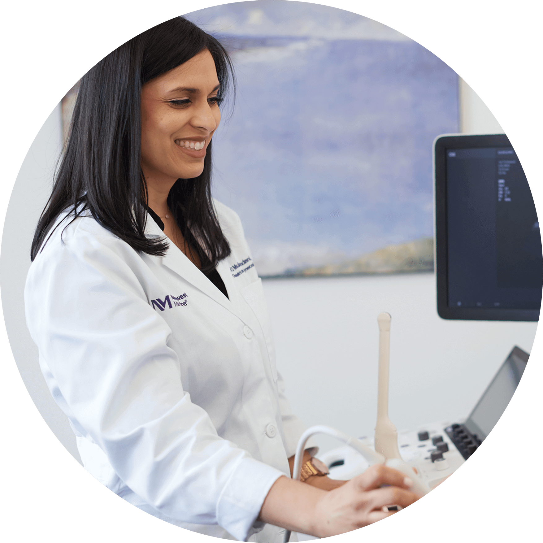 Doctor viewing ultrasound