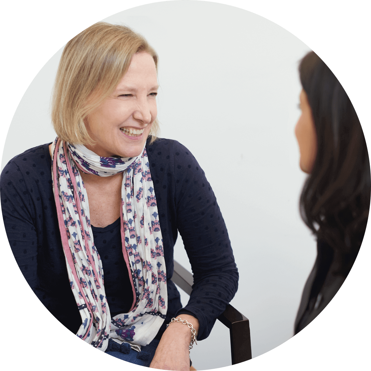 A patient talking to a doctor
