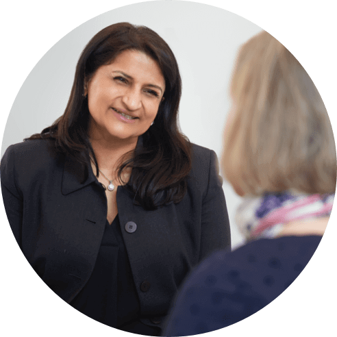 A doctor and a patient talking