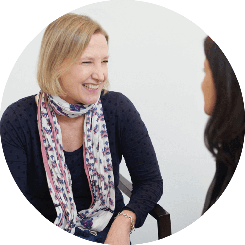 A patient talking to a doctor