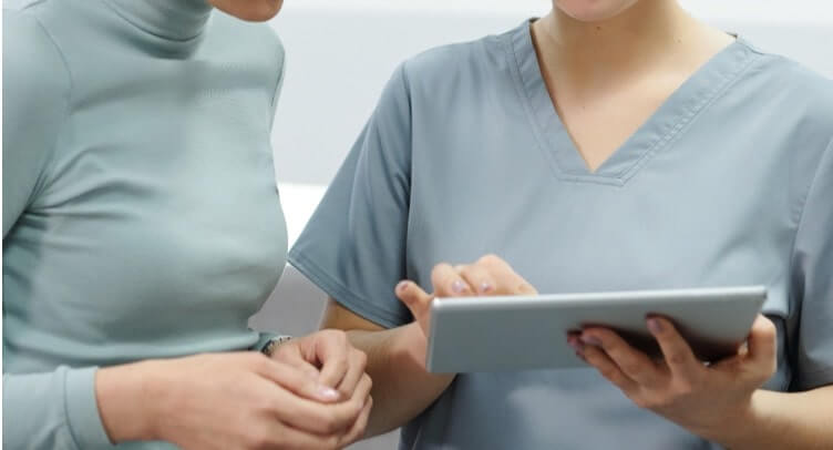 Close ups of hands as two people talk