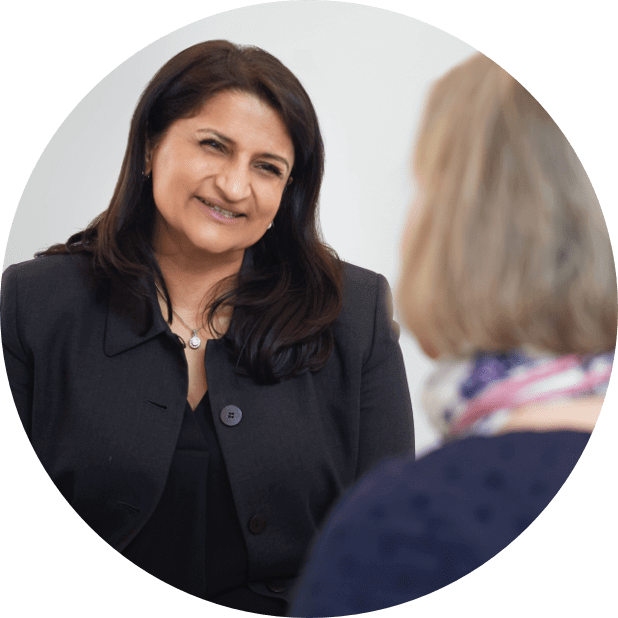 A doctor and a patient talking