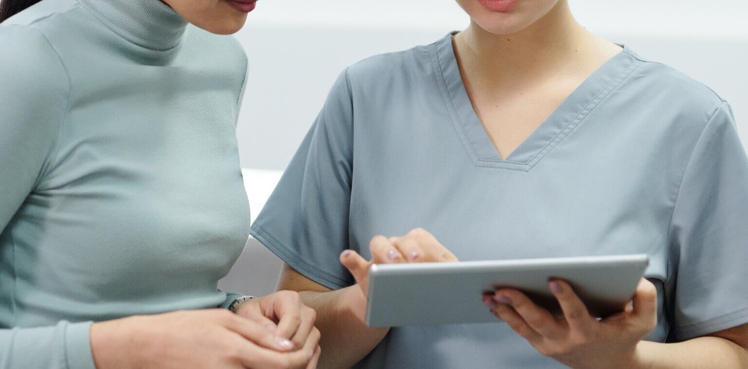 Close ups of hands as two people talk